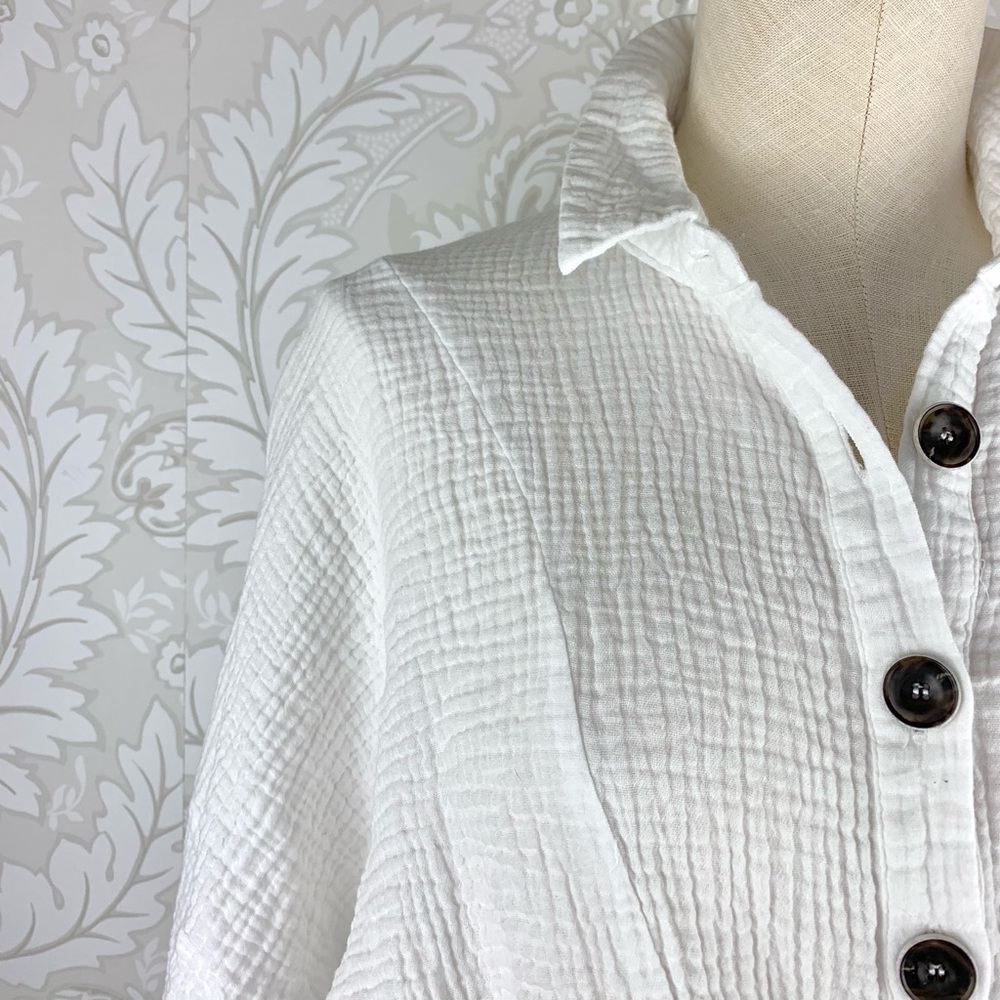 Karlie Oversized Button Crop Top Size S - image 2